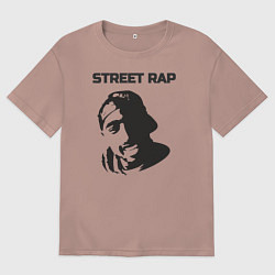 Футболка оверсайз мужская Street style, цвет: пыльно-розовый