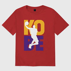 Футболка оверсайз мужская Kobe fly, цвет: красный