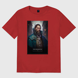 Футболка оверсайз мужская Челябинск - персонаж, цвет: красный