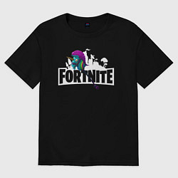 Футболка оверсайз мужская Лошадка fortnite, цвет: черный