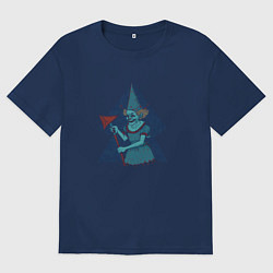 Футболка оверсайз мужская Dont turn around, цвет: тёмно-синий