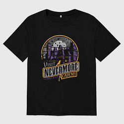 Футболка оверсайз мужская Академия Невермор Уэнсдэй, цвет: черный