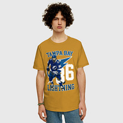 Футболка оверсайз мужская Кучеров Никита, цвет: горчичный — фото 2