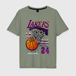 Футболка оверсайз мужская LA Lakers Kobe, цвет: авокадо
