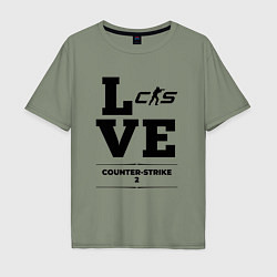 Футболка оверсайз мужская Counter-Strike 2 love classic, цвет: авокадо