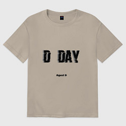 Футболка оверсайз мужская D DAY Agust D, цвет: миндальный