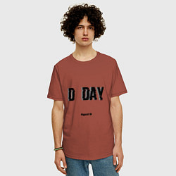 Футболка оверсайз мужская D DAY Agust D, цвет: кирпичный — фото 2