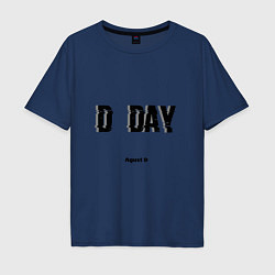 Футболка оверсайз мужская D DAY Agust D, цвет: тёмно-синий