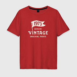 Футболка оверсайз мужская 1973 подлинный винтаж - оригинальные детали, цвет: красный