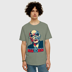 Футболка оверсайз мужская They can change metal, цвет: авокадо — фото 2