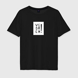 Футболка оверсайз мужская VGDRCH, цвет: черный