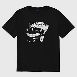 Футболка оверсайз мужская Tokyo Ghoul art black and white, цвет: черный