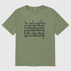 Мужская футболка оверсайз Music people