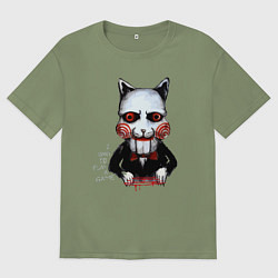 Футболка оверсайз мужская Want to play a game, цвет: авокадо