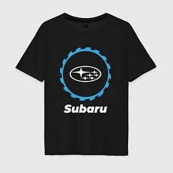 Футболка оверсайз мужская Subaru в стиле Top Gear, цвет: черный