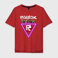 Футболка оверсайз мужская Roblox, роблокс, цвет: красный