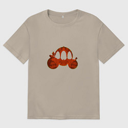 Футболка оверсайз мужская Карета тыква Золушки, цвет: миндальный