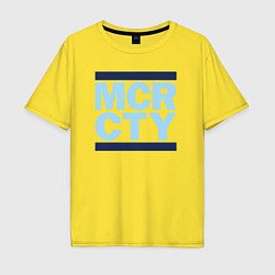 Футболка оверсайз мужская Run Manchester city, цвет: желтый