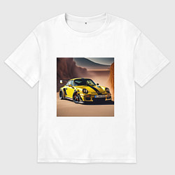 Футболка оверсайз мужская Porsche 911, цвет: белый