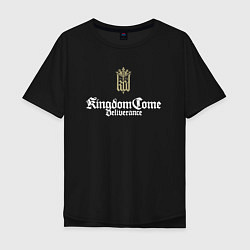 Футболка оверсайз мужская Kingdom come deliverance logo, цвет: черный