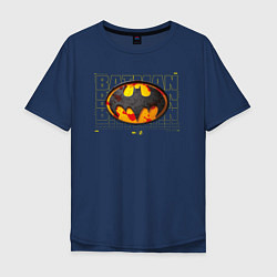 Футболка оверсайз мужская Batman logo 2023, цвет: тёмно-синий