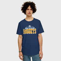 Футболка оверсайз мужская Denver Nuggets, цвет: тёмно-синий — фото 2