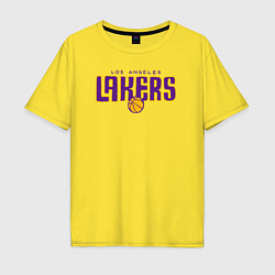 Футболка оверсайз мужская Team Lakers, цвет: желтый