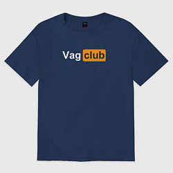Футболка оверсайз мужская Vag club, цвет: тёмно-синий