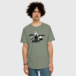 Футболка оверсайз мужская Light baby weight, цвет: авокадо — фото 2