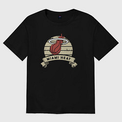 Футболка оверсайз мужская Heat logo, цвет: черный