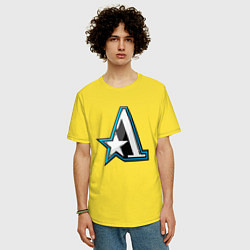 Футболка оверсайз мужская Team Aster logo, цвет: желтый — фото 2