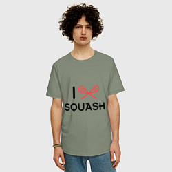 Футболка оверсайз мужская I Love Squash, цвет: авокадо — фото 2