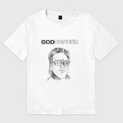 Футболка оверсайз мужская Godfather black, цвет: белый
