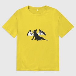 Футболка оверсайз мужская Dragon infinity, цвет: желтый