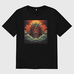 Футболка оверсайз мужская Демон II, цвет: черный