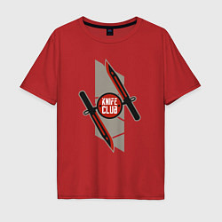 Футболка оверсайз мужская CS knife club, цвет: красный