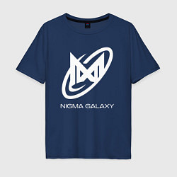 Футболка оверсайз мужская Nigma Galaxy logo, цвет: тёмно-синий