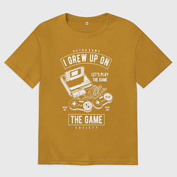 Футболка оверсайз мужская SNES gamer, цвет: горчичный