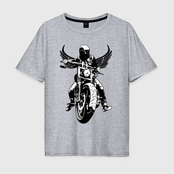 Футболка оверсайз мужская Biker wings, цвет: меланж