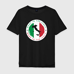 Футболка оверсайз мужская Сделан в Италии, цвет: черный
