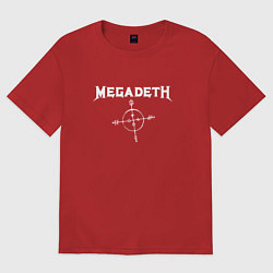 Футболка оверсайз мужская Megadeth: Cryptic Writings, цвет: красный