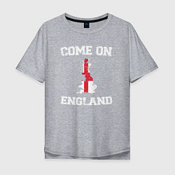 Футболка оверсайз мужская Come on England, цвет: меланж