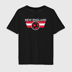 Футболка оверсайз мужская New England, цвет: черный