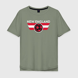 Футболка оверсайз мужская New England, цвет: авокадо