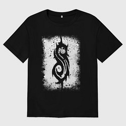 Футболка оверсайз мужская Slipknot logo, цвет: черный