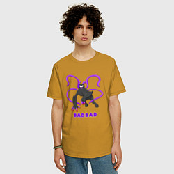 Футболка оверсайз мужская Badbad - монстр из Детского сада Банбана, цвет: горчичный — фото 2