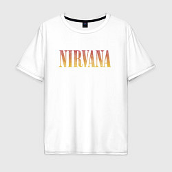 Футболка оверсайз мужская Nirvana logo, цвет: белый