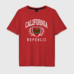 Футболка оверсайз мужская Cali republic, цвет: красный