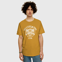 Футболка оверсайз мужская Hill Valley clocks, цвет: горчичный — фото 2
