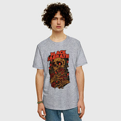 Футболка оверсайз мужская Черный саббат, цвет: меланж — фото 2